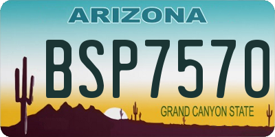 AZ license plate BSP7570