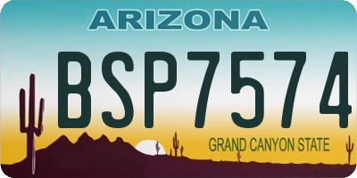 AZ license plate BSP7574