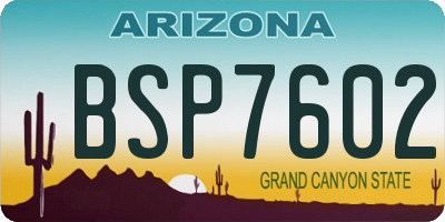 AZ license plate BSP7602