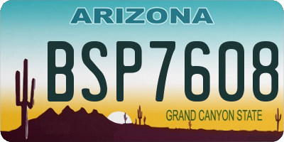 AZ license plate BSP7608