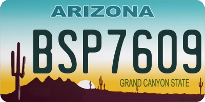 AZ license plate BSP7609