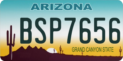 AZ license plate BSP7656
