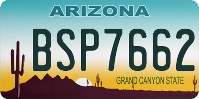 AZ license plate BSP7662