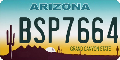 AZ license plate BSP7664