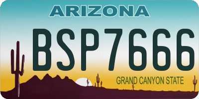 AZ license plate BSP7666