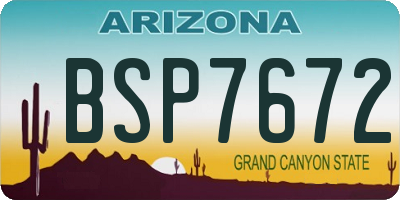 AZ license plate BSP7672