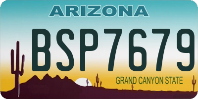 AZ license plate BSP7679