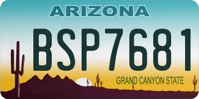 AZ license plate BSP7681