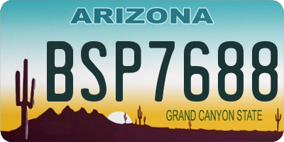 AZ license plate BSP7688