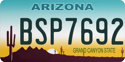 AZ license plate BSP7692