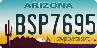 AZ license plate BSP7695
