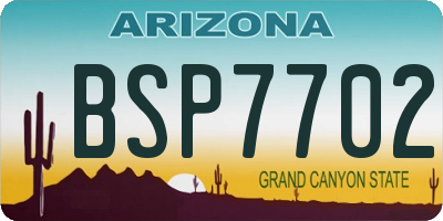 AZ license plate BSP7702