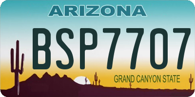 AZ license plate BSP7707