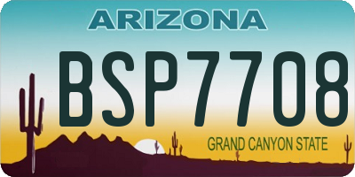 AZ license plate BSP7708