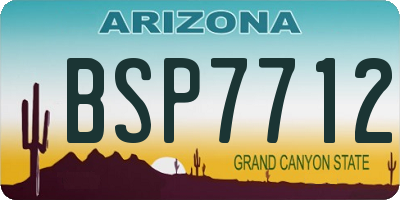 AZ license plate BSP7712