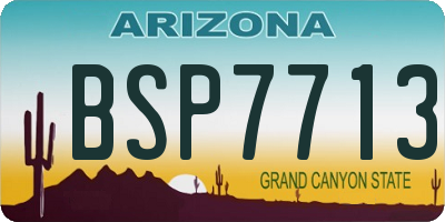 AZ license plate BSP7713