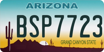 AZ license plate BSP7723