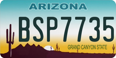 AZ license plate BSP7735