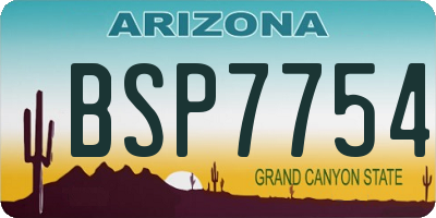 AZ license plate BSP7754