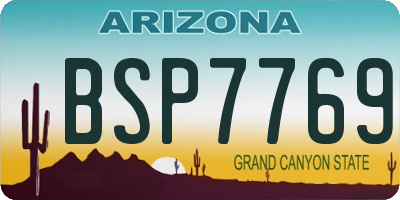 AZ license plate BSP7769