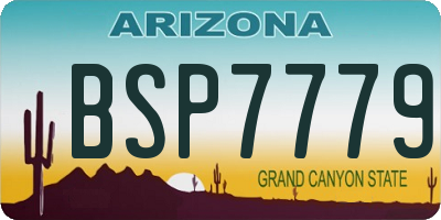 AZ license plate BSP7779