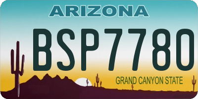 AZ license plate BSP7780
