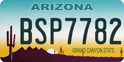AZ license plate BSP7782