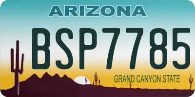 AZ license plate BSP7785