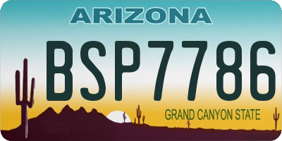AZ license plate BSP7786