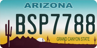 AZ license plate BSP7788