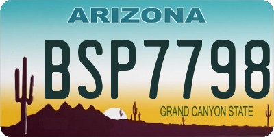 AZ license plate BSP7798