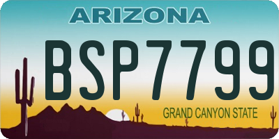 AZ license plate BSP7799