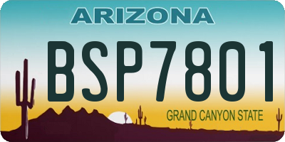 AZ license plate BSP7801