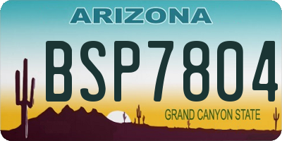 AZ license plate BSP7804