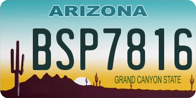AZ license plate BSP7816