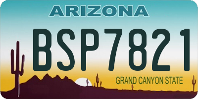 AZ license plate BSP7821