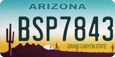 AZ license plate BSP7843