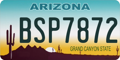 AZ license plate BSP7872