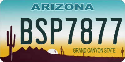 AZ license plate BSP7877