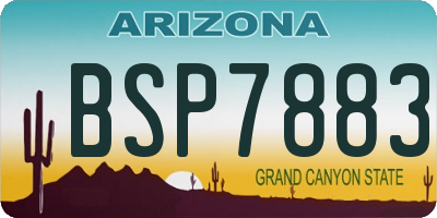 AZ license plate BSP7883