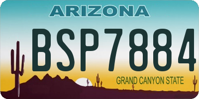AZ license plate BSP7884
