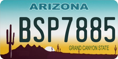 AZ license plate BSP7885