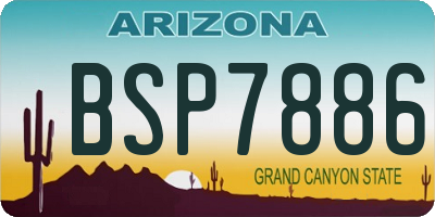 AZ license plate BSP7886