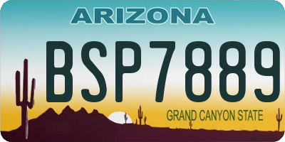 AZ license plate BSP7889