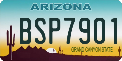 AZ license plate BSP7901
