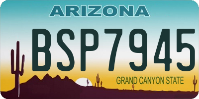 AZ license plate BSP7945