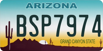 AZ license plate BSP7974