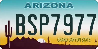 AZ license plate BSP7977