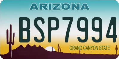 AZ license plate BSP7994