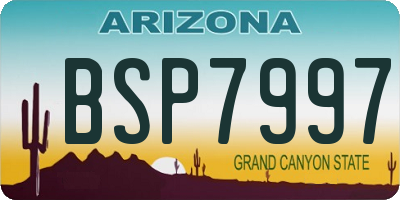 AZ license plate BSP7997